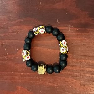 Unisex glass bead bracelet